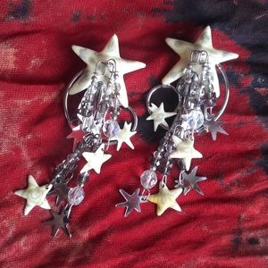 LUNCH AT THE RITZ '88 Star burst Earrings Silver